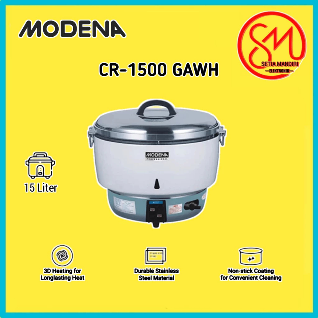 Jual Modena Professional Rice Cooker Gas 15L/10L CR1000GAWH ...