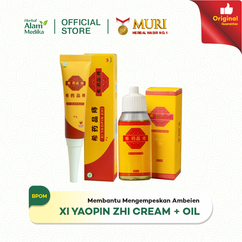 XI YAOPIN ZHI Paket Cream Oil Wasir Ambeien Herbal China Obat Ambeien Salep Wasir