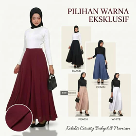 Celana Kulot Payung Cerutty Babydoll Tren Fashion Muslimah 2024 Nyaman Dan Elegan