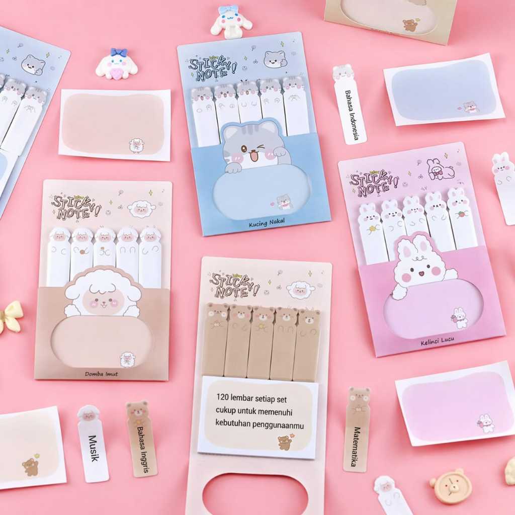 Jual STICKY NOTES MEMO NOTES KARAKTER PEMBATAS BUKU | Shopee Indonesia