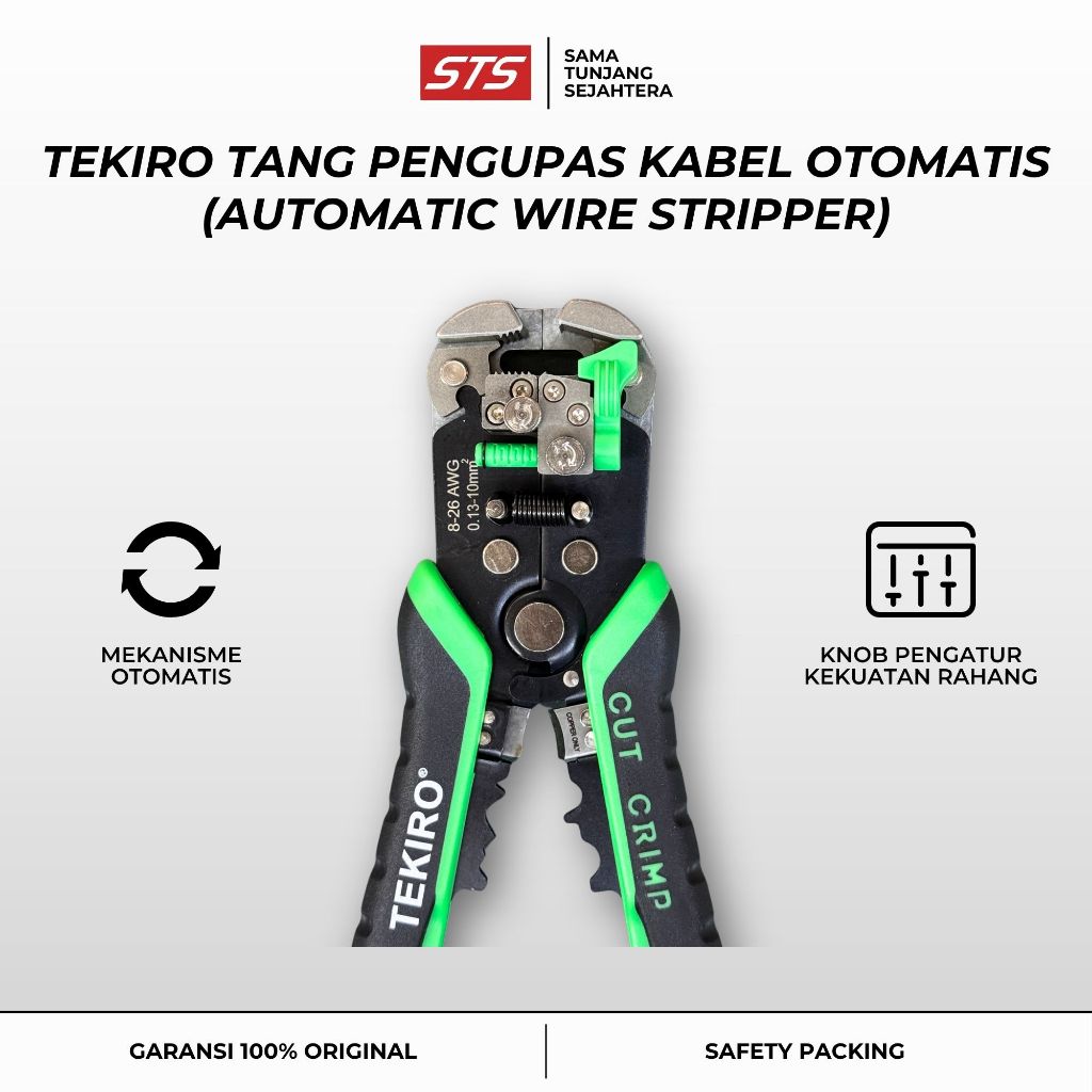 Jual Tang Pengupas Kabel Otomatis Tekiro 0.13-10mm - Automatic Wire ...