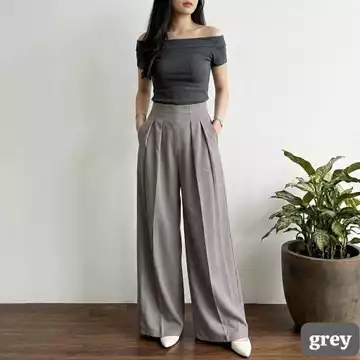 Lavie Pants Celana Kulot Culote Pallazo Highwaist Celana Panjang Wanita Fashion Muslim Wanita