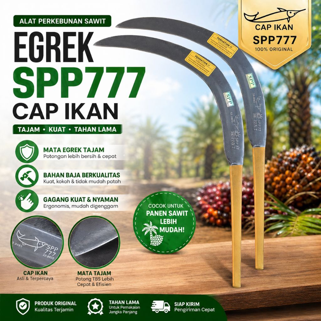 Egrek perkebunan sawit SPP777 cap ikan cucut
