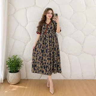 M&R - Daster Kimvika Wanita Rayon Grade A Busui Resleting Depan