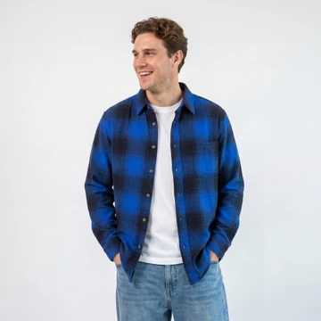 Woodsman Kemeja Flanel Royal Blue Highland