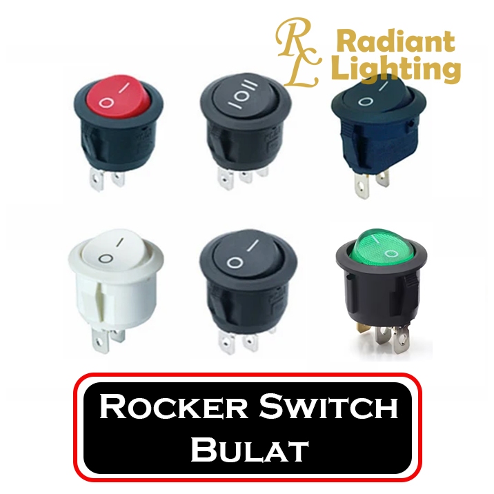 Jual Round Rocker Switch Bulat Saklar On Off 2 3 pin | Shopee Indonesia