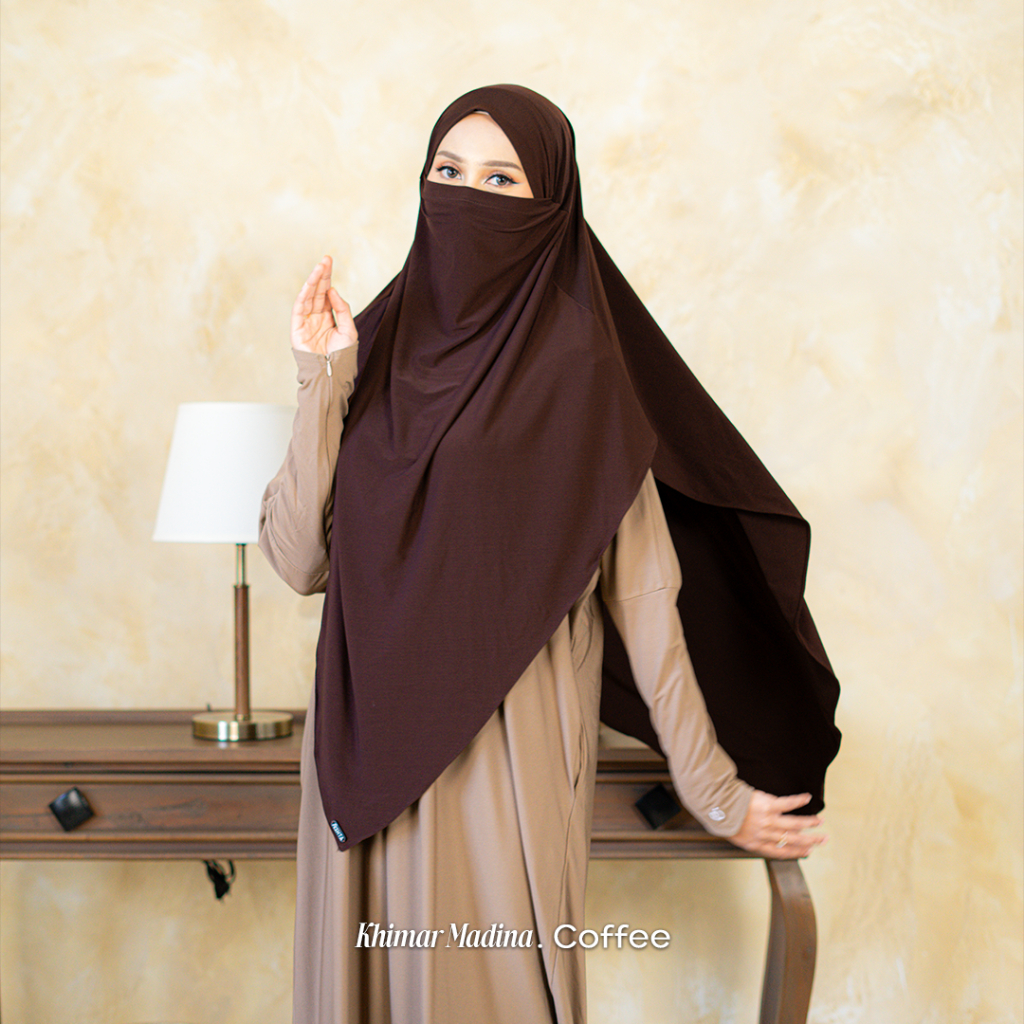 Kahtahijab French Khimar Madina Umroh Haji Syari Instan Hijab Cadar Niqab Jersey Adem Lebaran