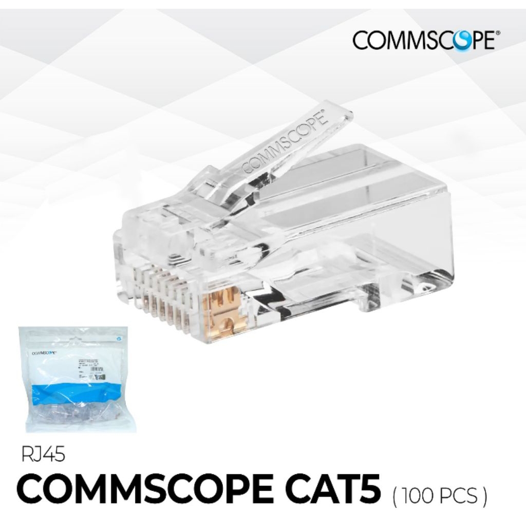 Jual Konektor RJ45 AMP CAT5e commscope isi 50pc Connector lan ORIGINAL ...