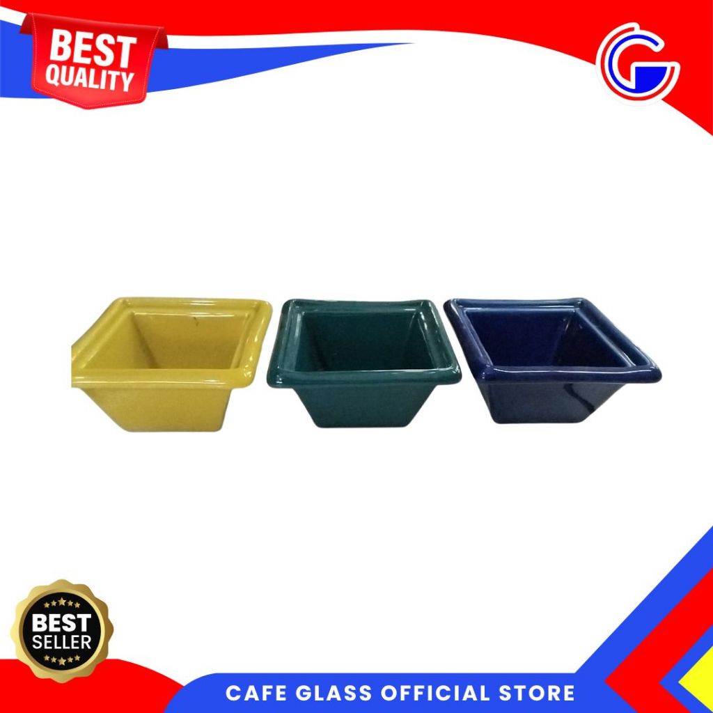Mangkok Warna-Mangkok Keramik Warna-KPLT-01SBK MANGKOK KOTAK WARNA-Mangkok Kotak Keramik Multifungsi-Mangkok Kotak Keramik Estetik