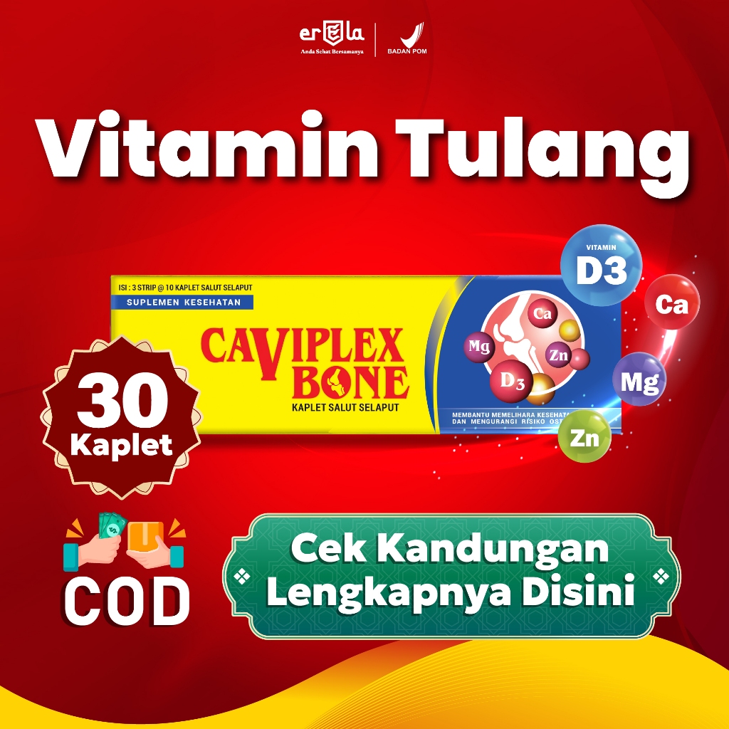 Jual [BEST SELLER DISKON] CAVIPLEX BONE 1 BOX (30 Kaplet) - Suplemen ...