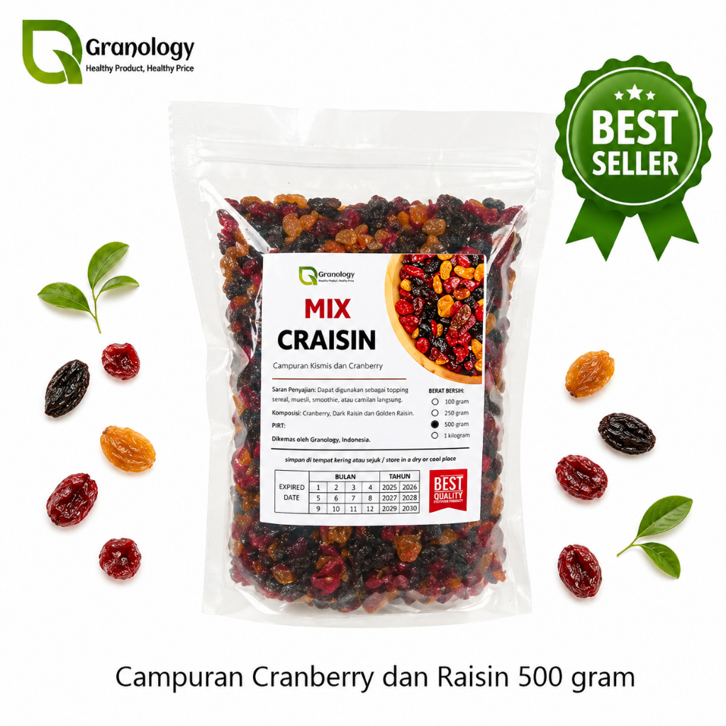 Jual Mix Craisin 500 gram (Cranberry, Dark Raisin & Golden Raisin) by ...