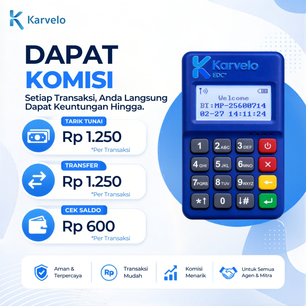 Jual EDC Mini ATM Pro - Mesin Gesek Kartu Debit Bansos Transfer Tarik ...