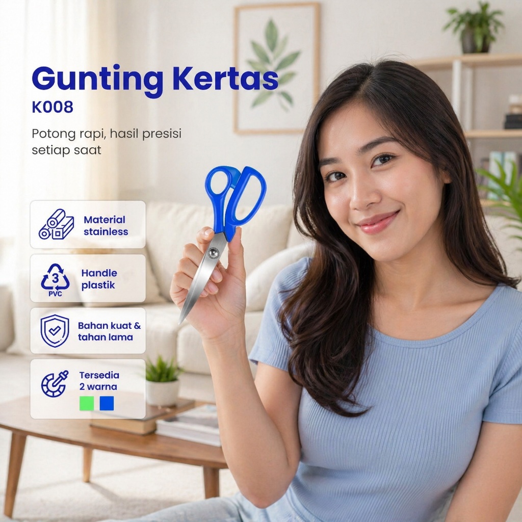 Jual Amunra K008 - Gunting Kertas Gunting Kain Bahan Stainless Tajam ...