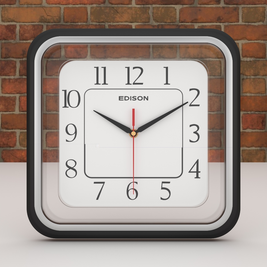 Jual Jam Dinding Edison EQ 22 B16 Ukuran 28.5cm x 28cm | Shopee Indonesia