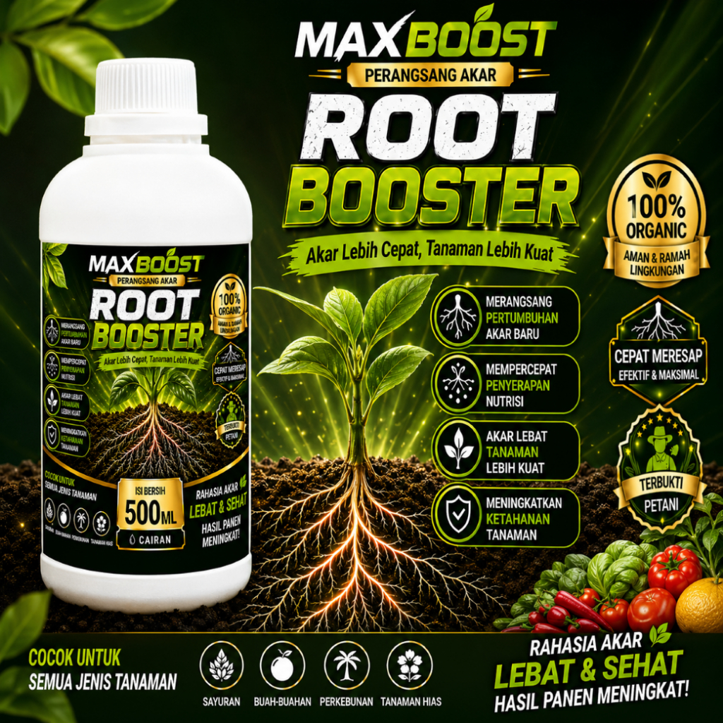 Jual Root Booster Maxboost 500ml Perangsang Akar Tanaman Pupuk Akar ...