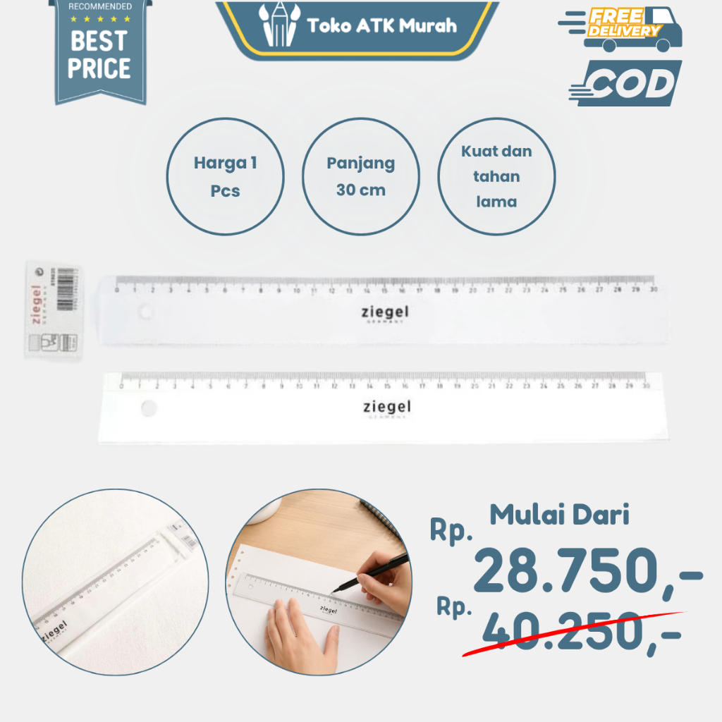 Jual Penggaris Ziegel Terlengkap & Harga Terbaru Juli 2026 | Shopee ...