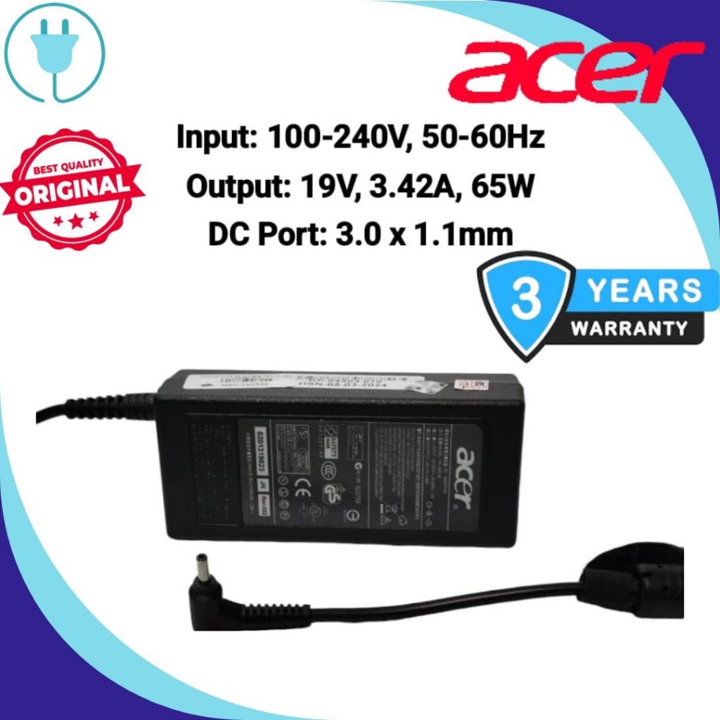 Jual ORI Charger ACER Swift, Aspire 3, Aspire 5, Spin, Aspire Vero ...