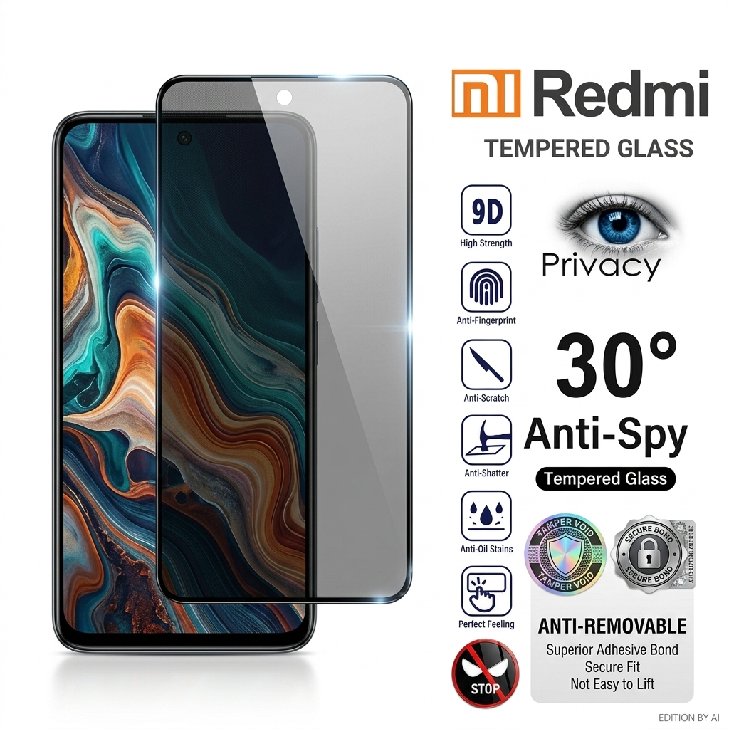 Jual Tempered glass anti spy Redmi Note 14 5G/4G 14S 12 12 4g 12 pro 4G ...