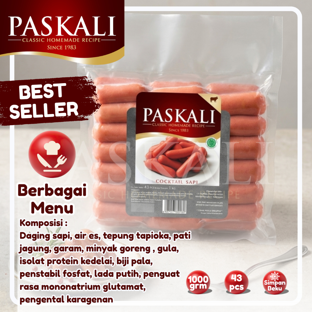 Jual Paskali Cocktail Sapi 1000 Gram Merah | Shopee Indonesia