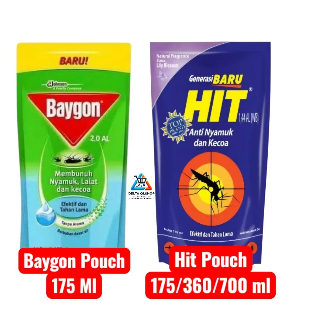 Jual Baygon |Hit Liquid spray pouch anti nyamuk dan kecoa Cair Pouch ...