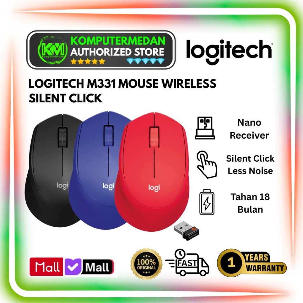 Jual Mouse Wireless Logitech M331 Original Silent Click | Shopee Indonesia