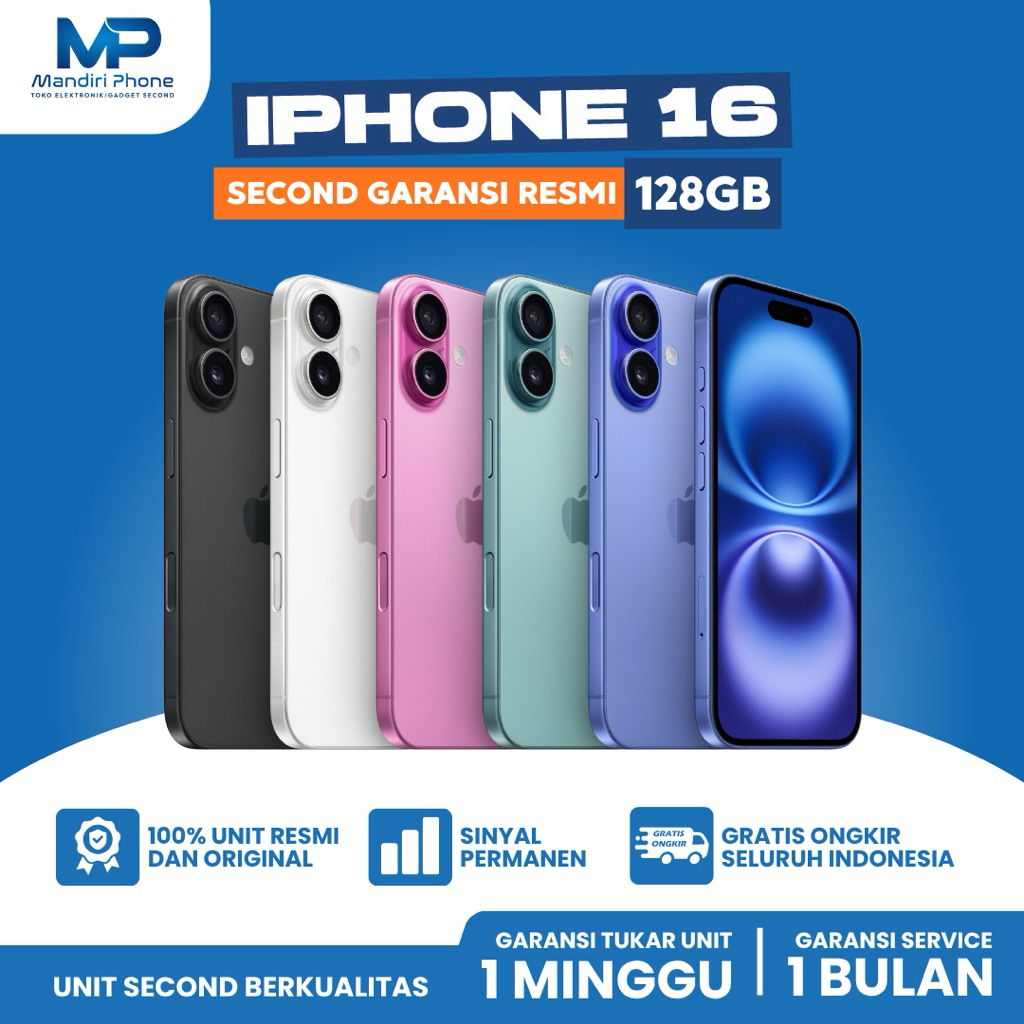 Jual IPHONE 16 BASIC 128GB PINK GARANSI RESMI IBOX | Shopee Indonesia