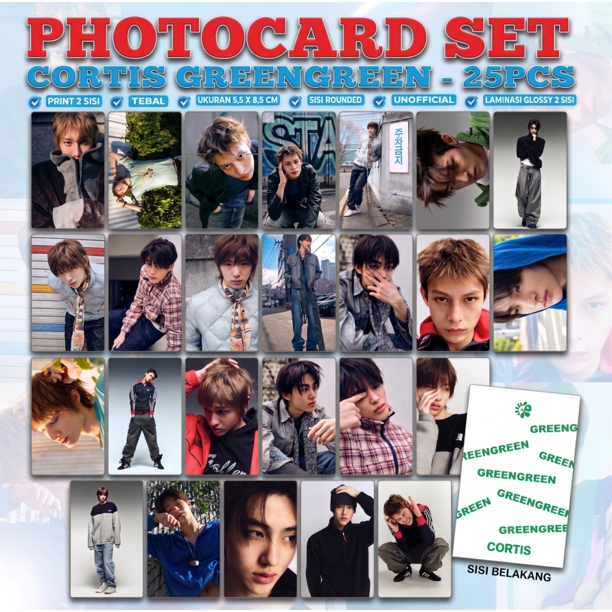 PC Photocard Set CORTIS Print 2 sisi laminasi glossy tebal tidak pudar