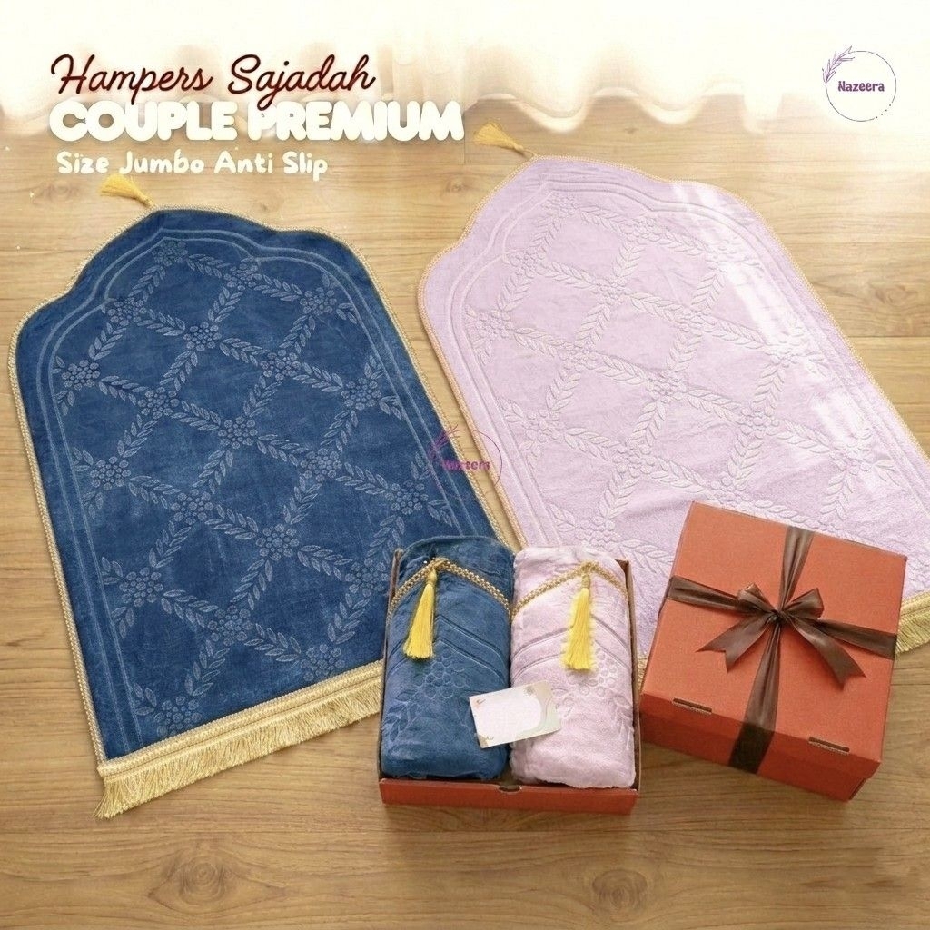 Paket Kado Sajadah Couple Premium Hadiah Hampers Nikahan Wedding / Seserahan / Ramadhan / Hantaran / THR Lebaran / Wisuda / Umroh / Haji  by hazeera