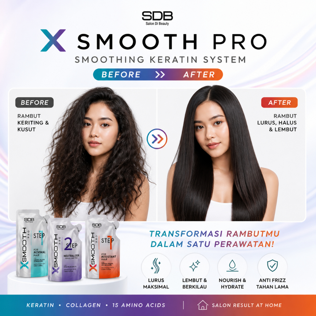 Jual SDB X Smooth Pro Sachet 125ml / Professional Hair Smoothing ...