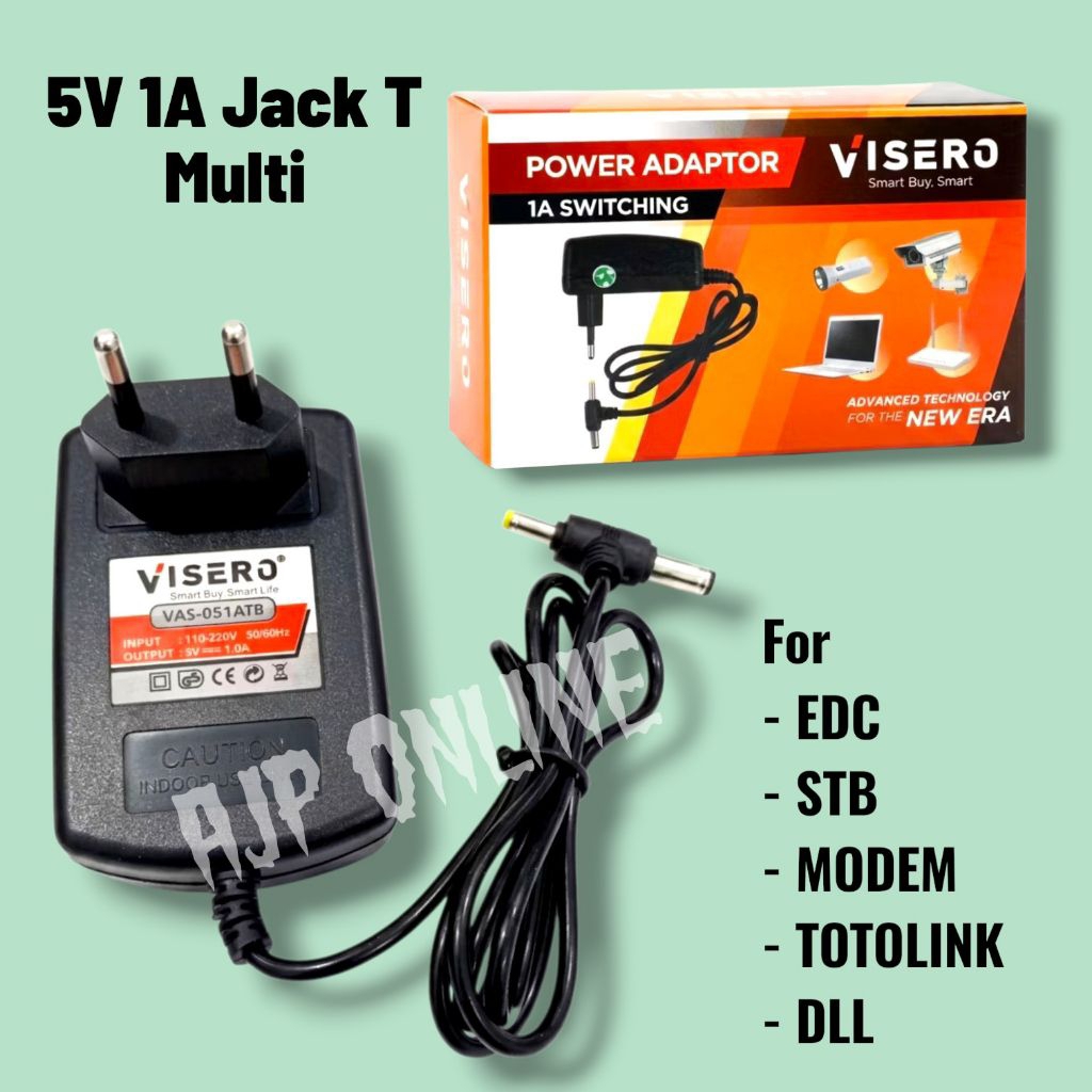 Jual Adaptor STB 5Volt 1 Jack T Adaptor Set Top box PROMO | Shopee ...