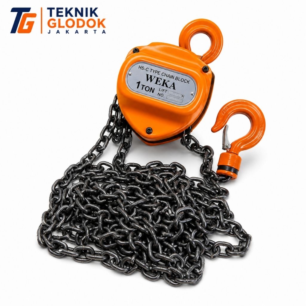 Jual WEKA Chain block 1 ton 3m 5m 6m 10m 12m 15meter takel katrol 1 ton ...