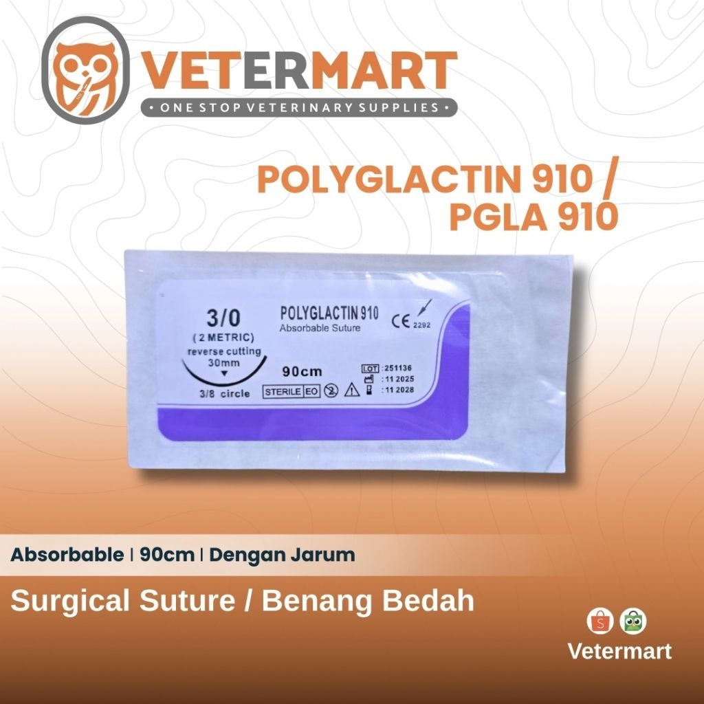 Jual Benang Bedah Polyglactin 910 Braided Surgical Suture - Vicryl ...