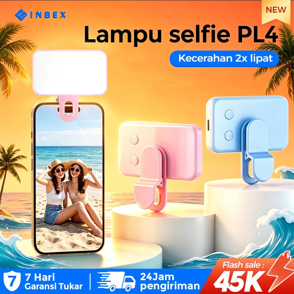 Jual [ 360° ] INBEX PL4 Pro Light Phone Clip Portable Mini Lampu 3 ...