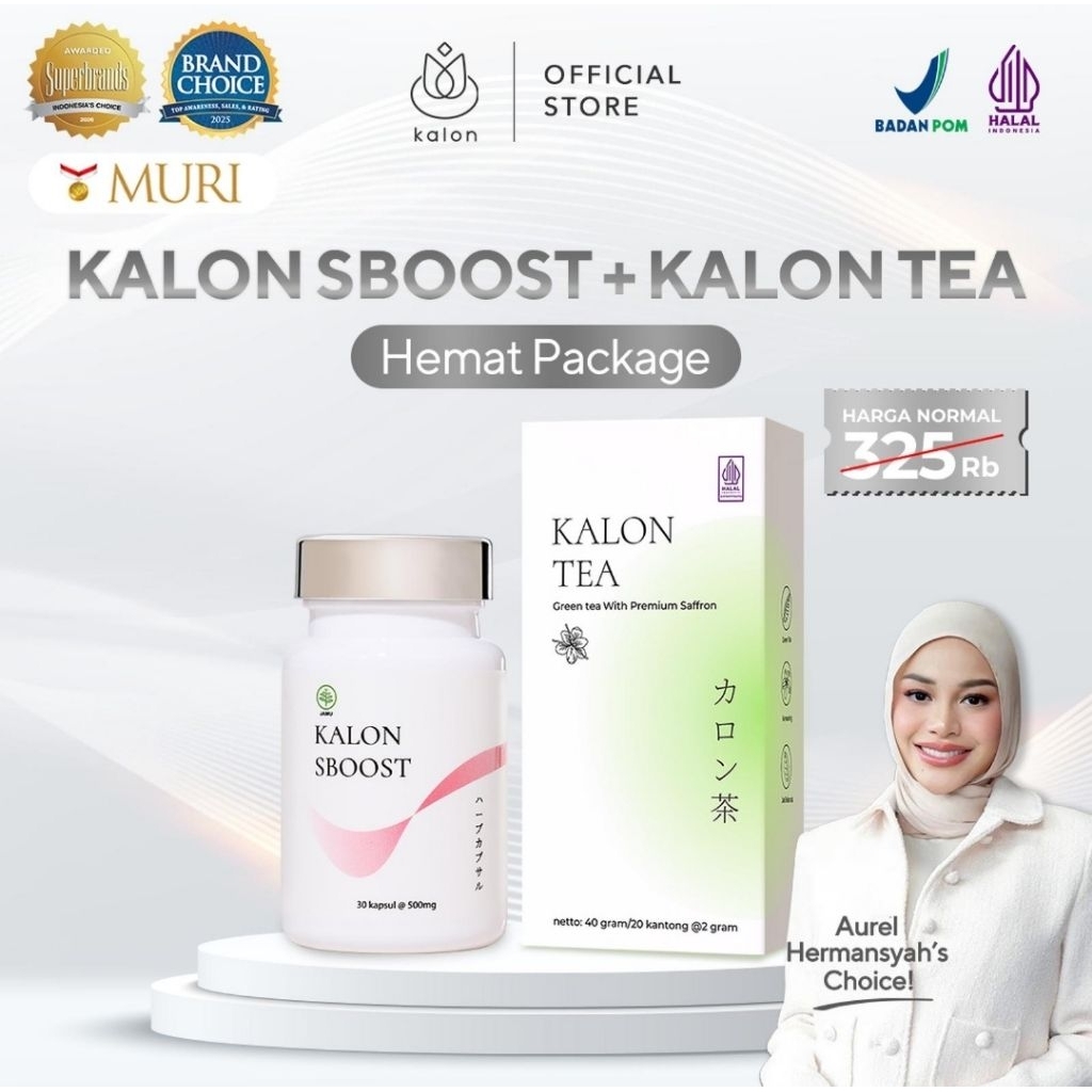 Jual KALON PAKET HEMAT A Kalon Teh Hijau & Kalon SBOOST Premium isi 30 ...