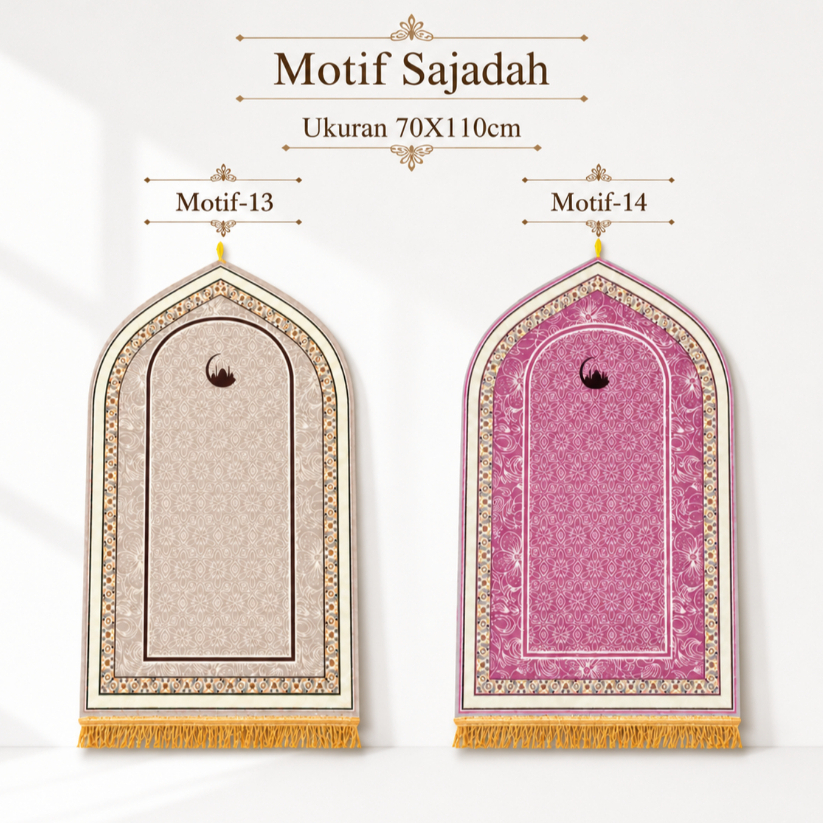 1 Paket isi 2 Pcs Sajadah Kubah Motif Cantik dan Elegant || Hantaran Nikah