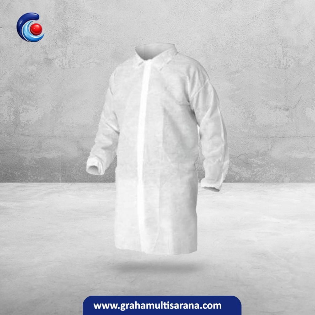 Jual Devall Coat Velcro APD/Jas Lab Medis 38GSB (Tebal) Bahan Spunbond ...