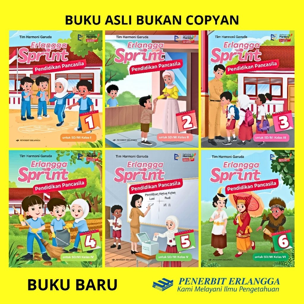 Jual SPRINT PENDIDIKAN PANCASILA ERLANGGA KELAS 1 2 3 4 5 6 SD REVISI ...