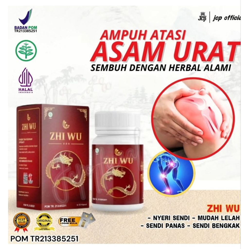 Best seller!!! ZHI WU OBAT HERBAL CINA ATASI ASAM URAT YANG ORIGINAL & ASLI