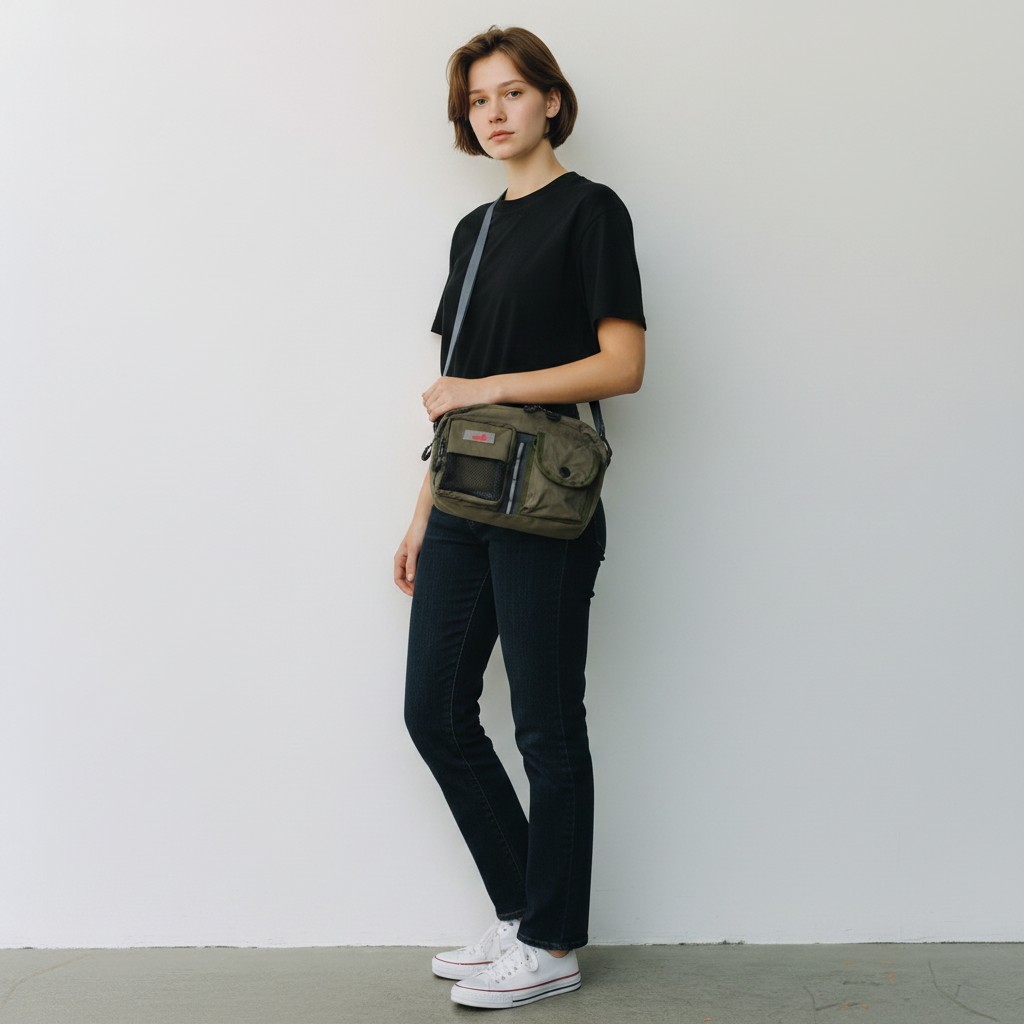 Jual Troveast Sling Bag Nylon Crossbody Bag Commuter Series Lightweight ...