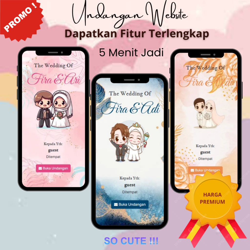 Undangan Digital Website | Bebas Isi Sendiri | Berbagai Tema