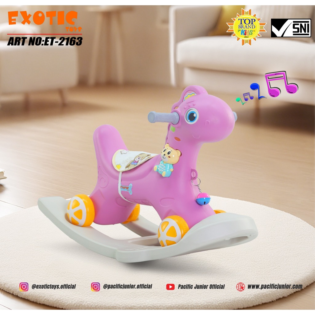Jual EXOTIC ET-2152 RIDE ON KUDA ADA LONCENG+LAMPU+MUSIK//ET-2163