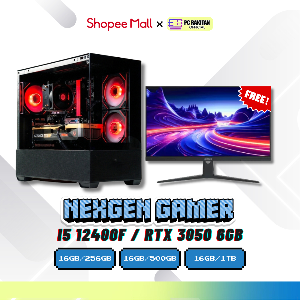 Jual [FREE MONITOR] RAKITAN PC GAMING NEXGEN GAMER I5 12400F RTX 3050 ...