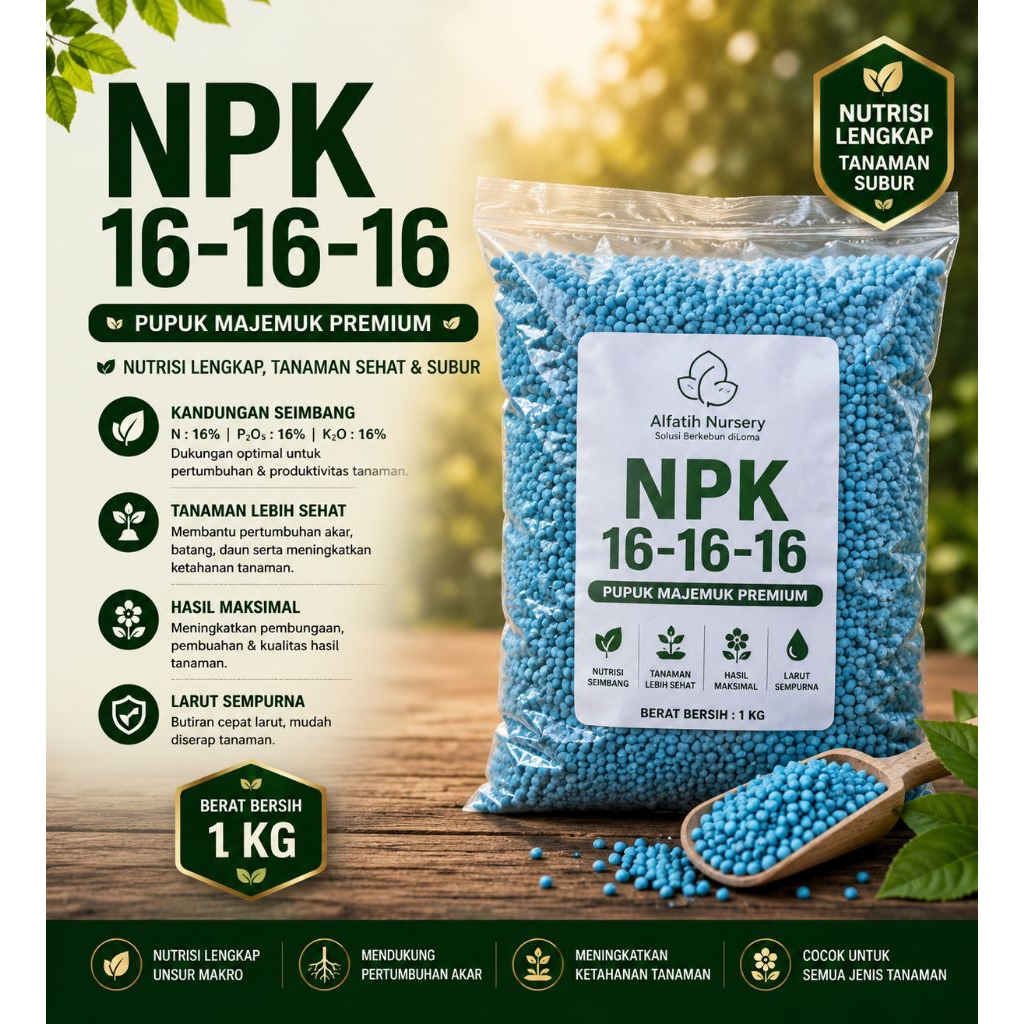 Pupuk NPK 16 16 16 1kg