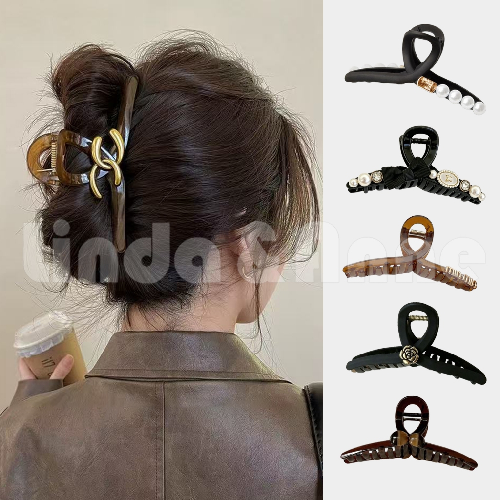Jual L&A Jedai Mutiara Salon Gaya Elegan Aksesoris Rambut Hair Claw ...