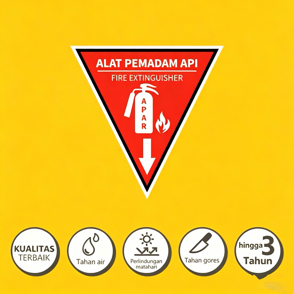 Jual Stiker Sign K3 Rambu Safety Segitiga APAR / Label Simbol Segitiga ...
