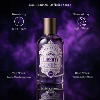 BALLERION Liberty Parfum Wanita Tahan Lama - Extrait de Parfum Aroma Sweet Fruity Fresh