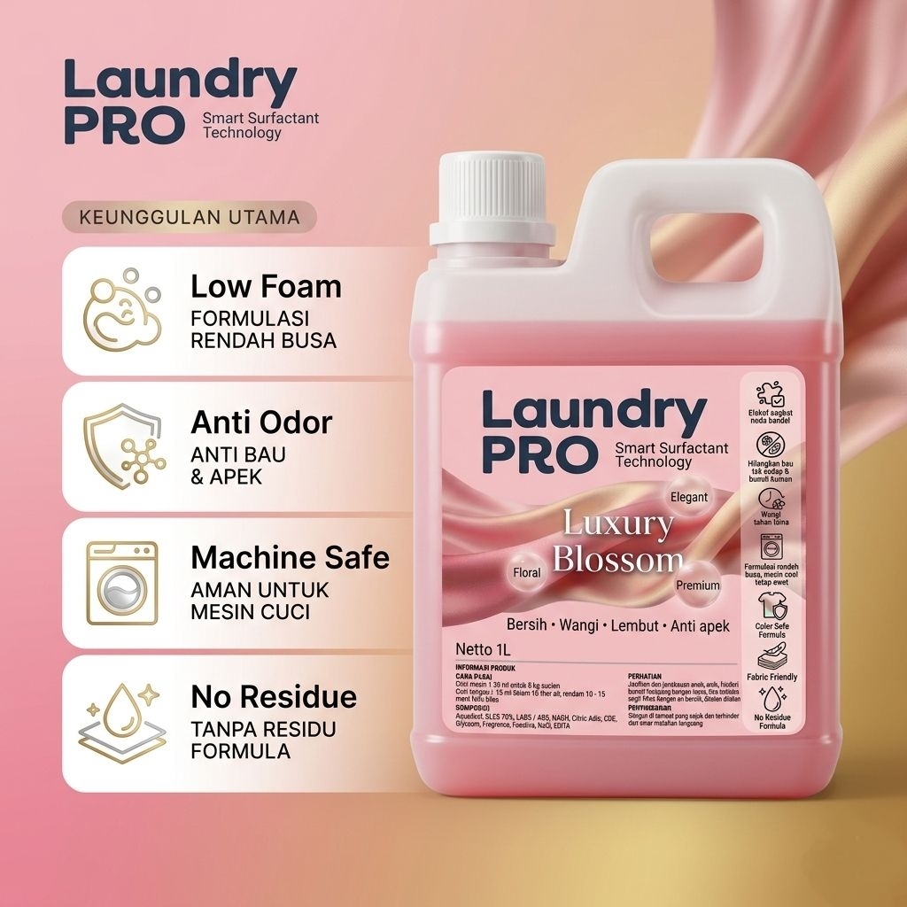 Jual Lundry PRO Deterjen Cair Matic Anti Bacterial Wangi Tahan Lama ...