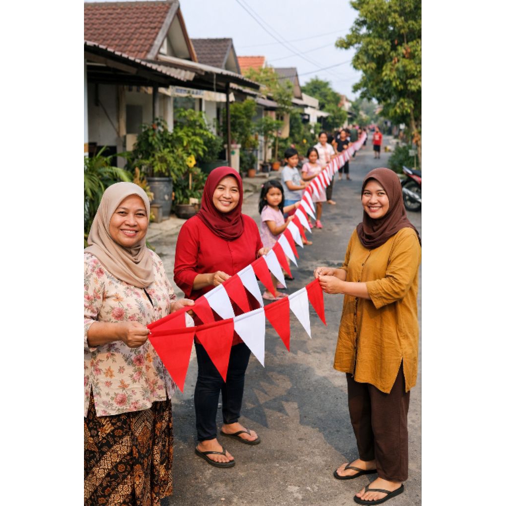 BENDERA AGUSTUSAN isi 200PCS panjang 50METER
