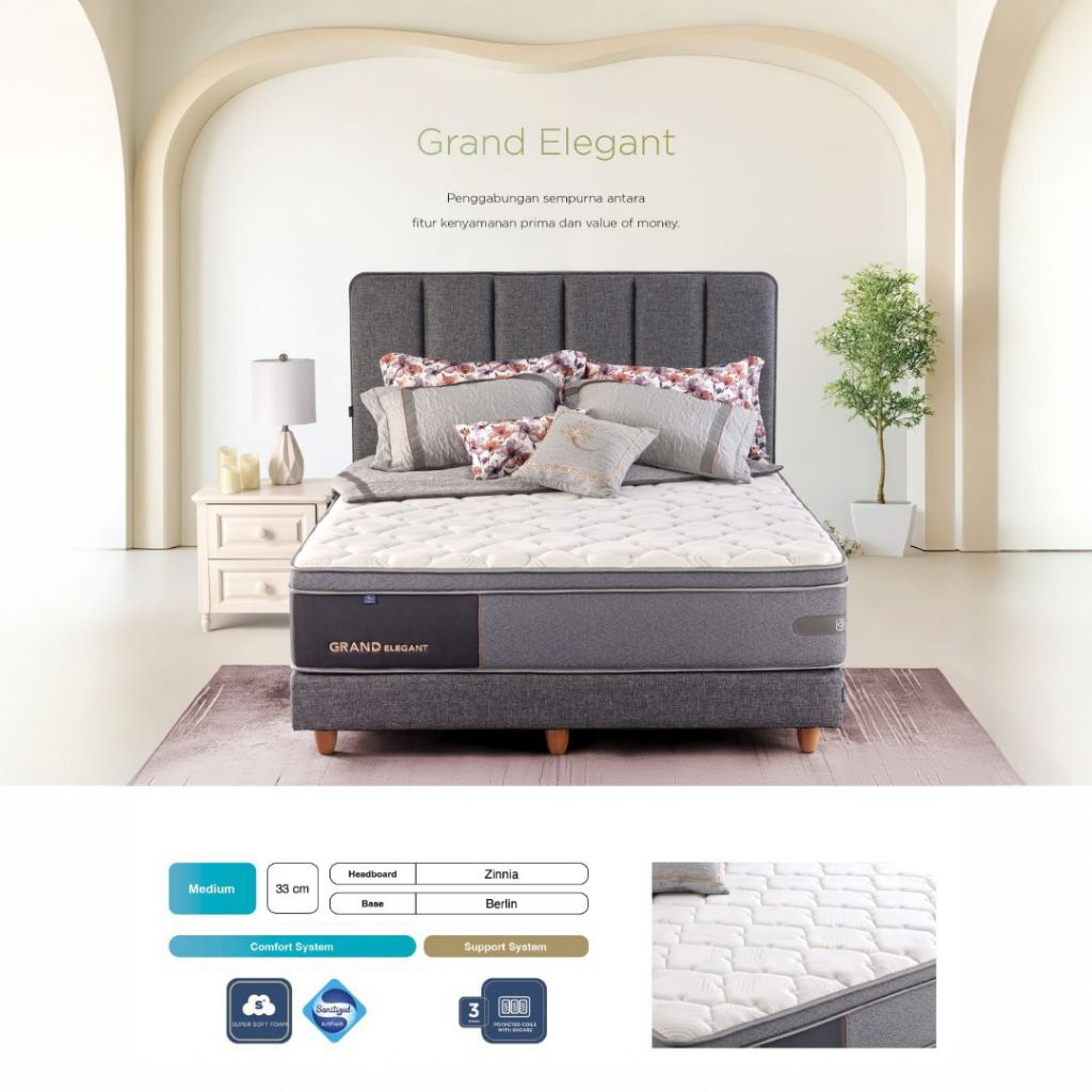 Jual ELITE Springbed Kasur Mattras Spring Bed ELITE GRAND ELEGANT ...