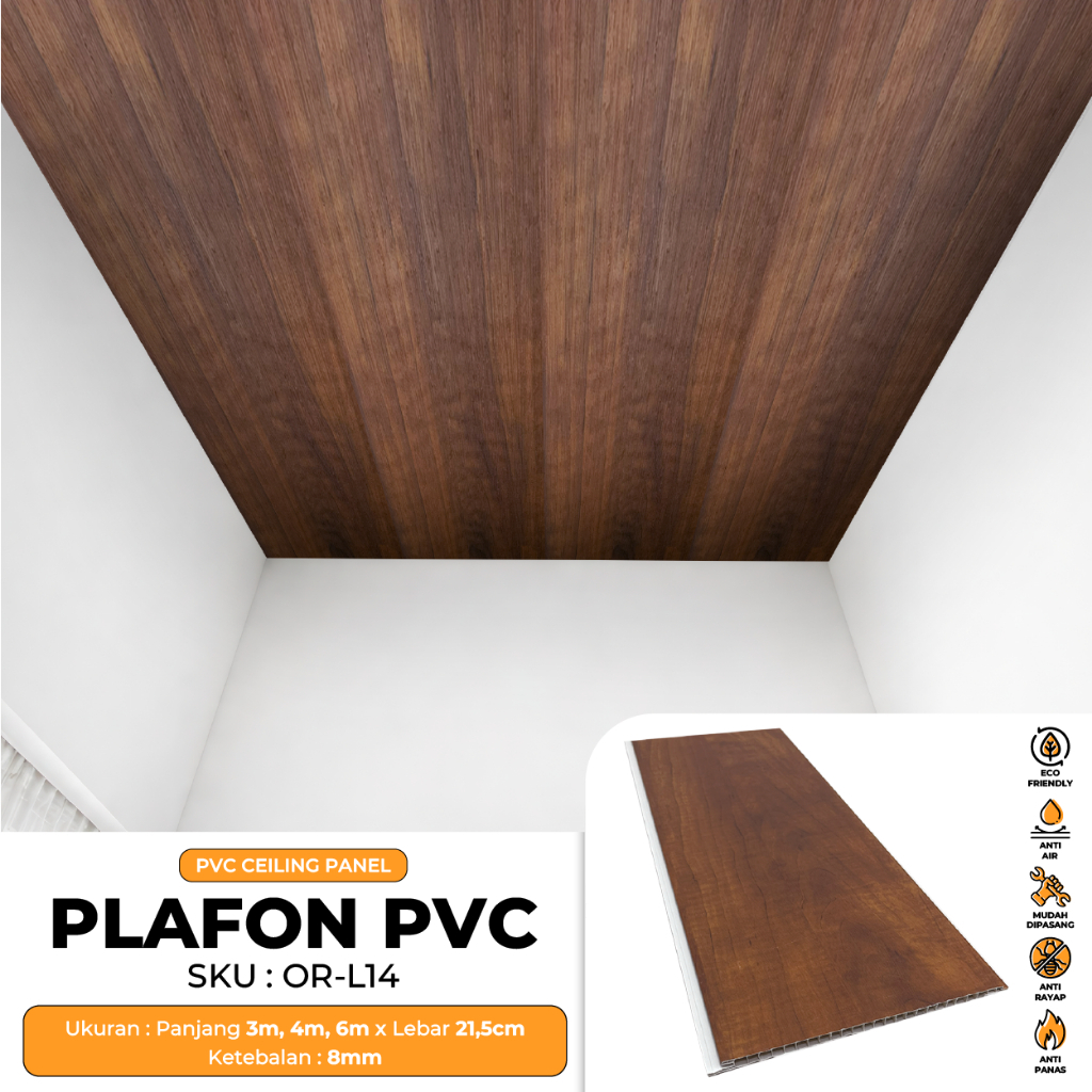Jual Paket 10 Pcs Plafon Putih Polos Putih PVC Plafon Awet Berkualitas ...
